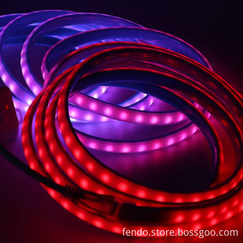 220V RGBIC Water Running Neon Light Strip - RGBW LED Rope Light